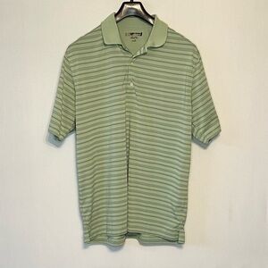 GREG NORMAN PLAY DRY GOLF    MENS GREEN    SS  POLO  SHIRT. NOTE: